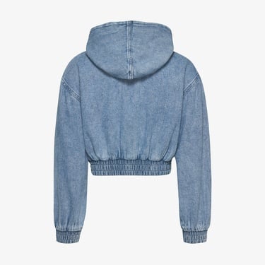  Tommy Hilfiger Tjw Denim Cropped Kadın Mavi Hoodie