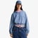 Tommy Hilfiger Tjw Denim Cropped Kadın Mavi Hoodie