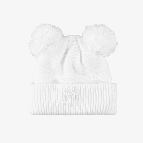  New Era Double Pom Neyyan Whiwhi Kadın Beyaz Bere