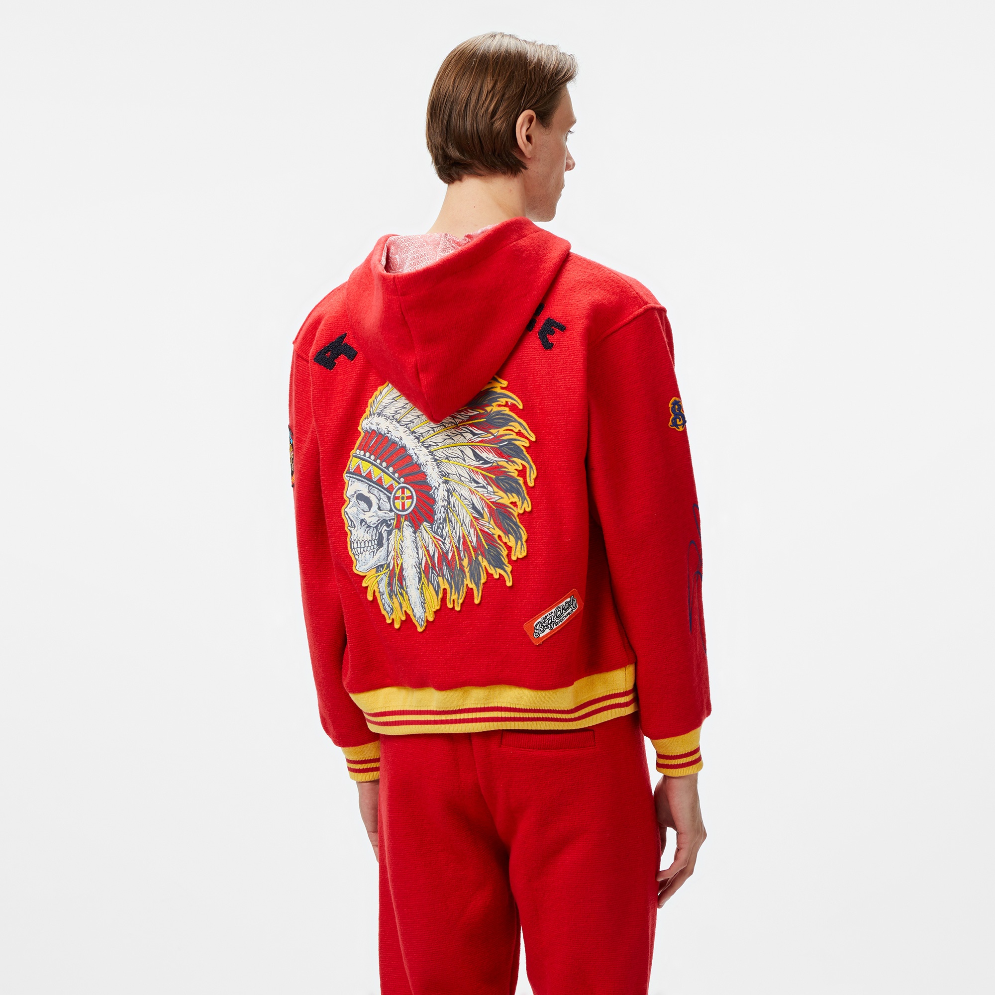 Story Of Angels Soa Big Chef Lana Wool Oversize Hooded Erkek Kırmızı Ceket