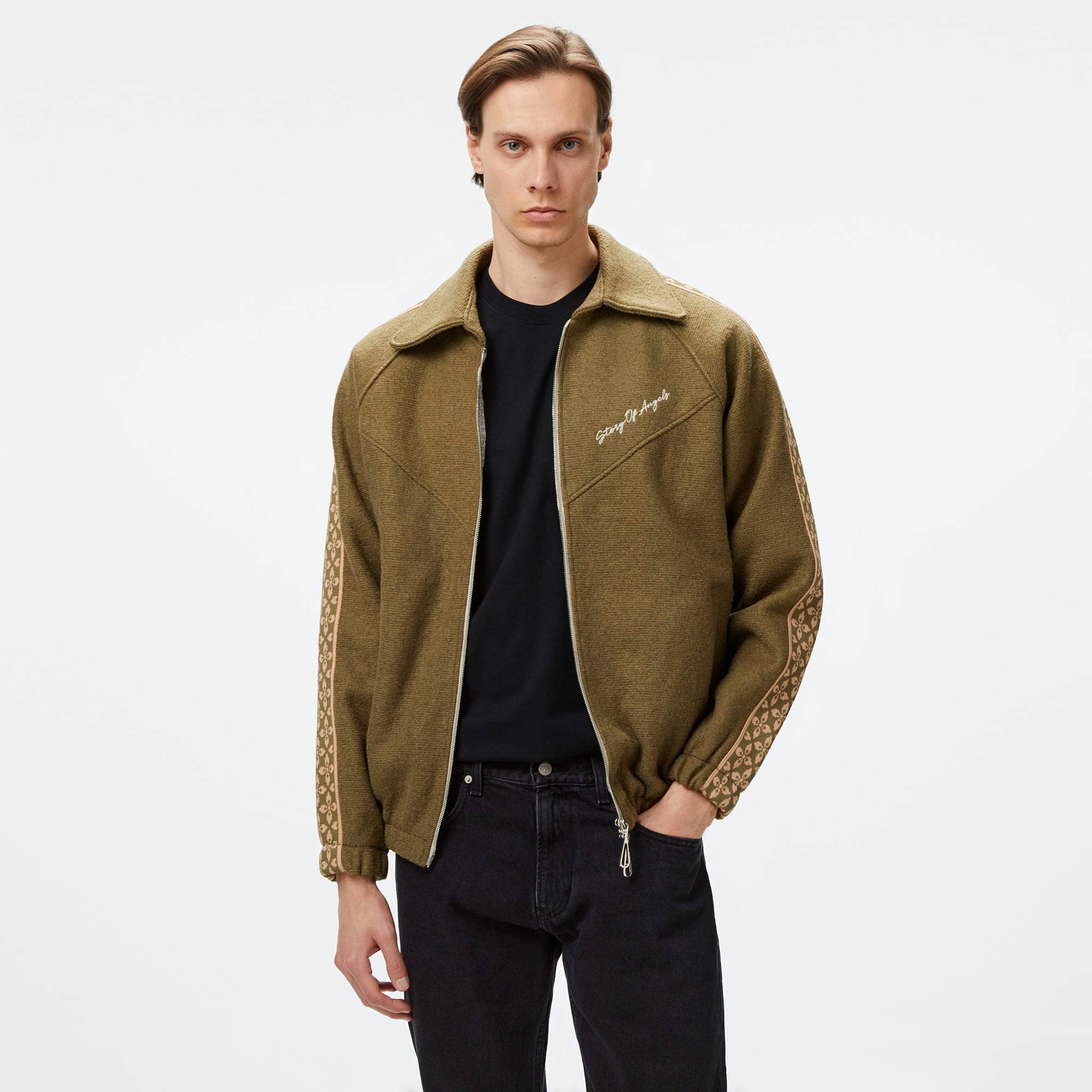 Story Of Angels Soa Dream Logo Band Lana Wool Oversized  Erkek Yeşil Ceket