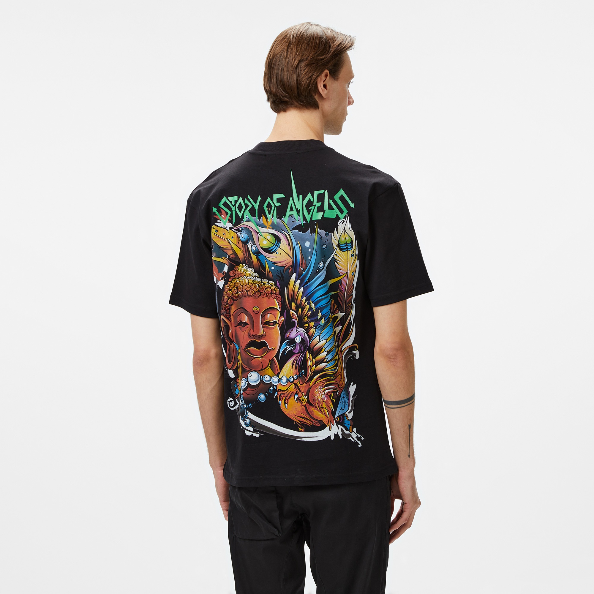 Story Of Angels Soa Budha Dream  Erkek Siyah T-Shirt