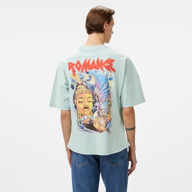  Story Of Angels Soa Budha Dream Water Colour   Erkek Mavi T-Shirt