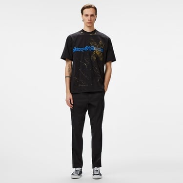  Story Of Angels Soa Gold Angel Hand-Dye  Erkek Siyah T-Shirt