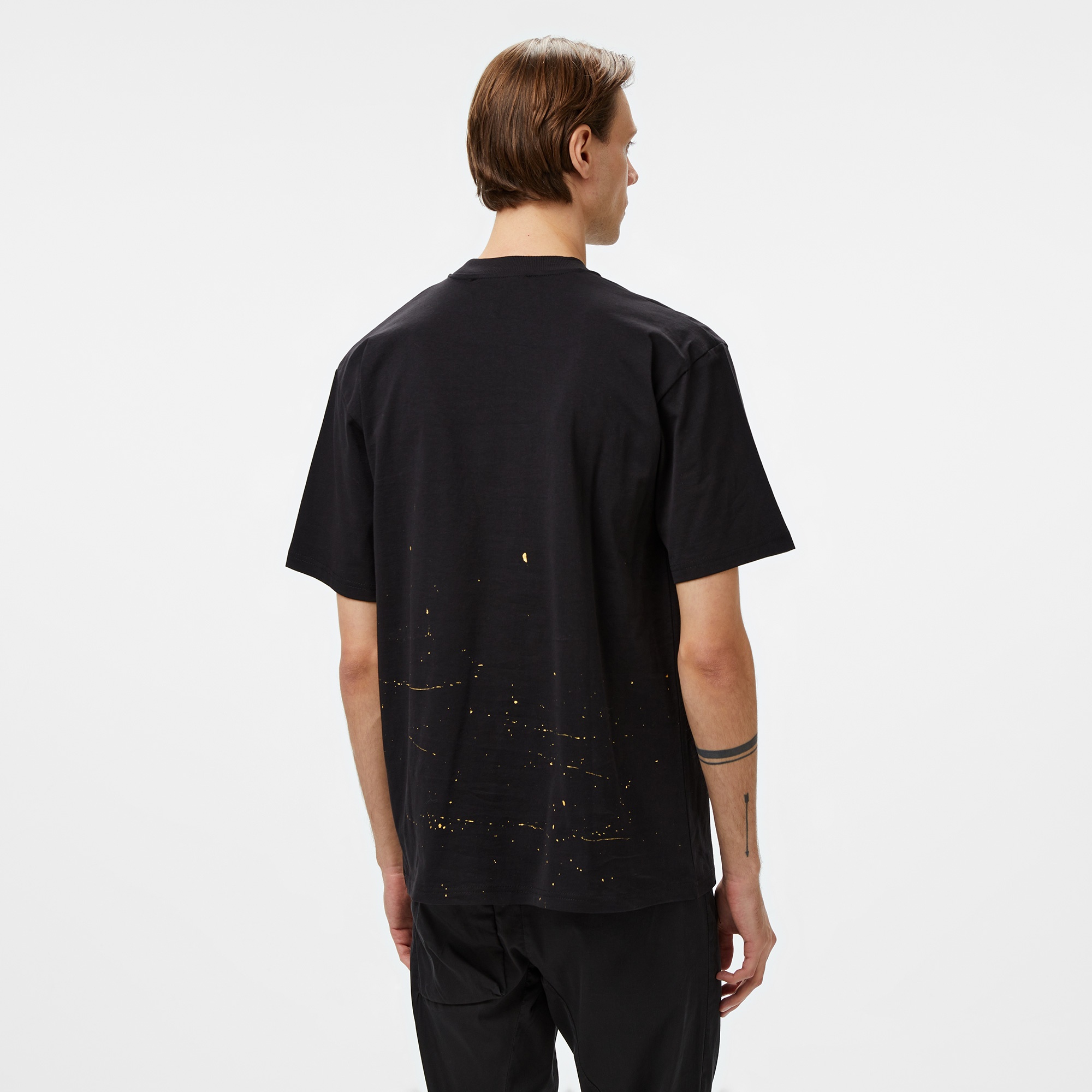 Story Of Angels Soa Gold Angel Hand-Dye  Erkek Siyah T-Shirt