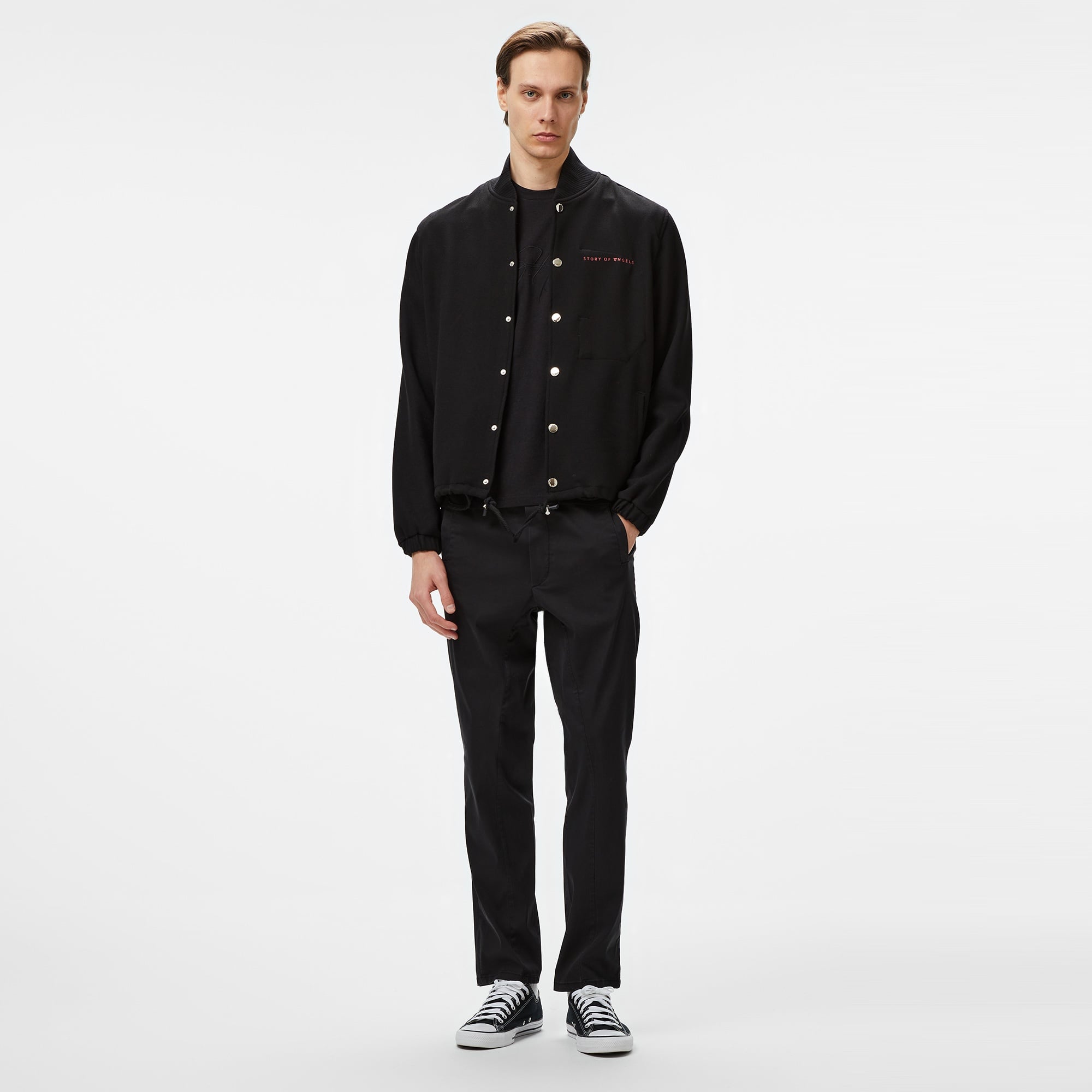 Story Of Angels Dream Logo Band Erkek Siyah Eşofman Altı