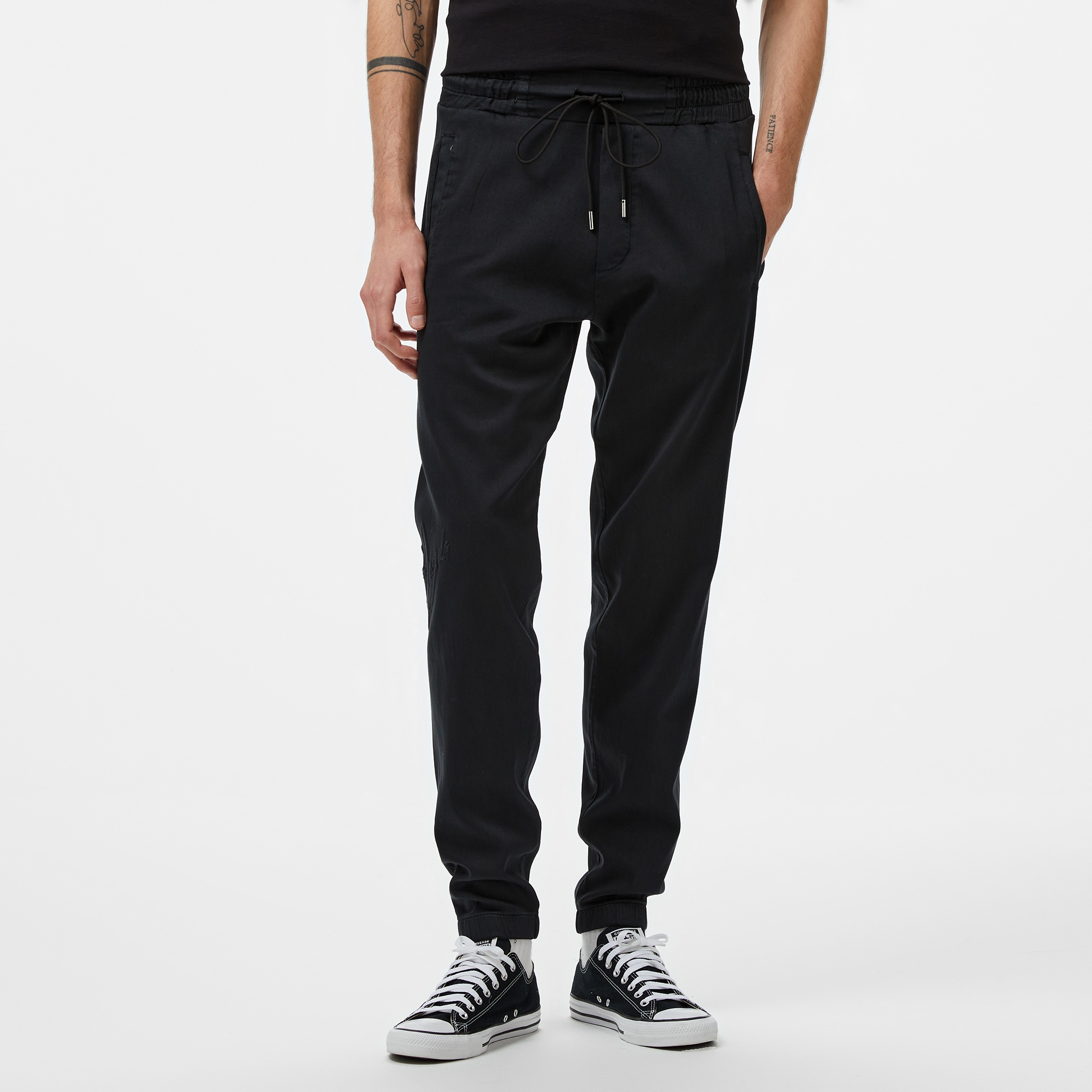 Story Of Angels Dream Logo Band Erkek Siyah Eşofman Altı