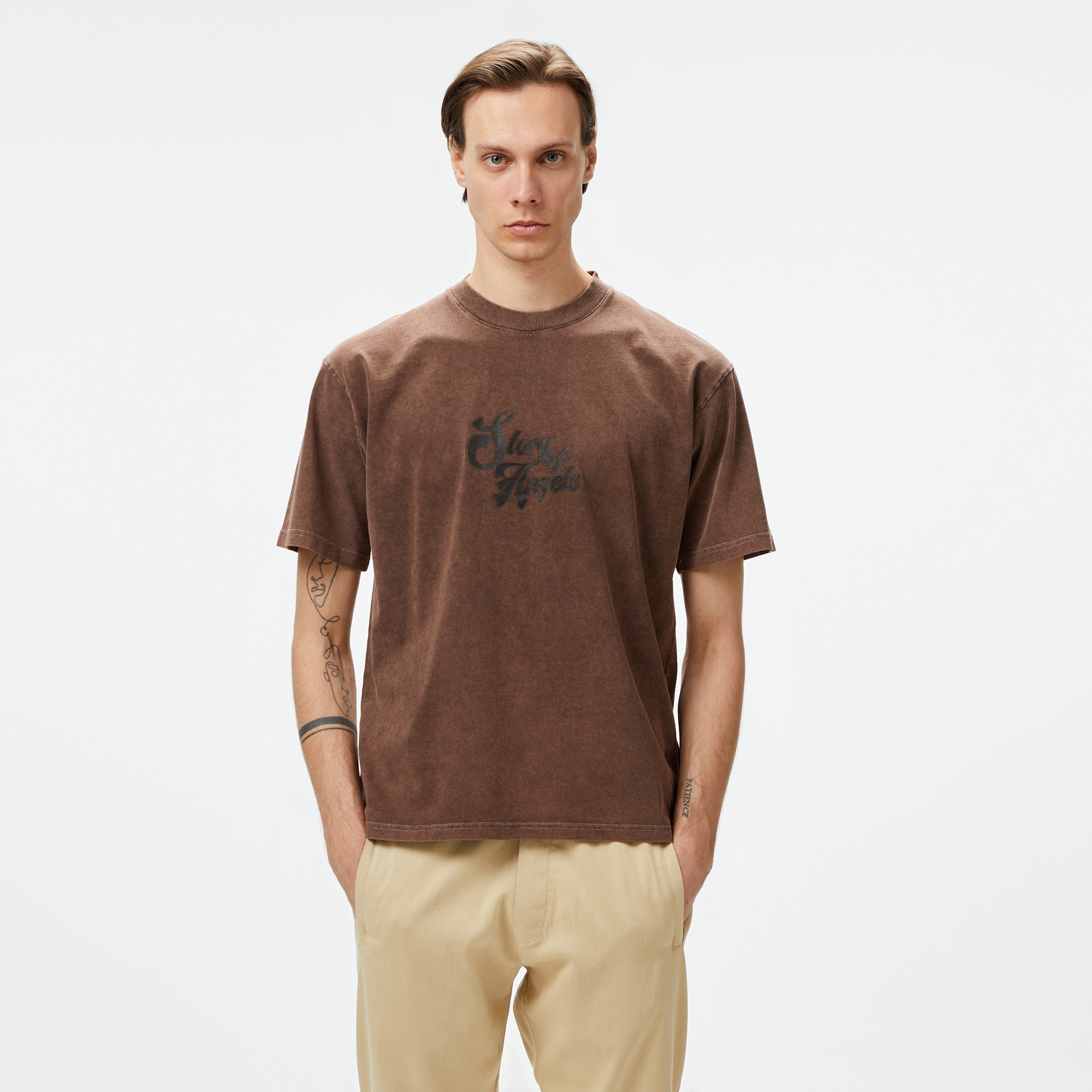 Story Of Angels Soa Surrender Your Soul  Erkek Kahverengi T-Shirt