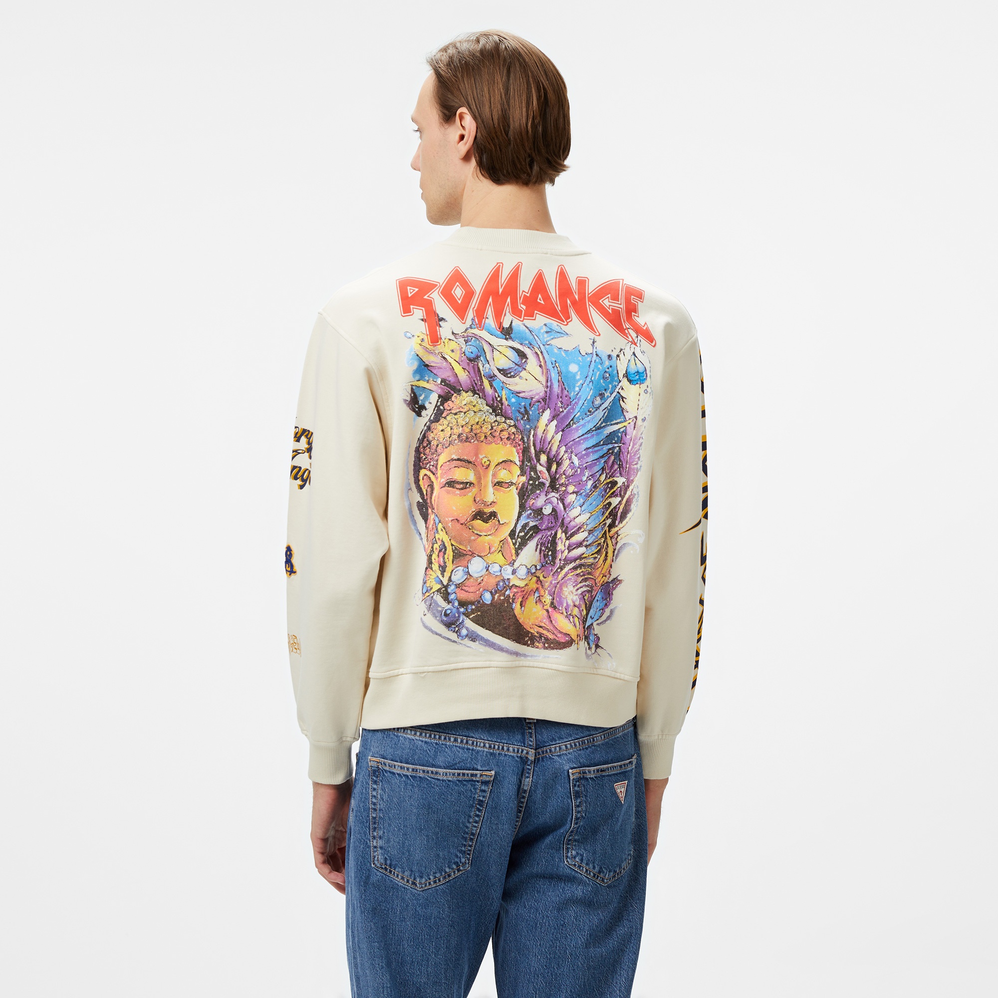 Story Of Angels Budha Dream Water Colour Erkek Krem T-Shirt