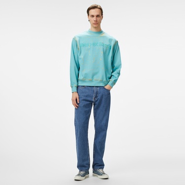  Story Of Angels Soa Gold Angel Hand-Dye Erkek Mavi Sweatshirt