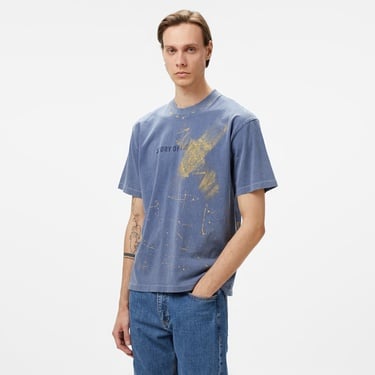  Story Of Angels Soa Romance Hand-Dye  Erkek Lacivert T-Shirt