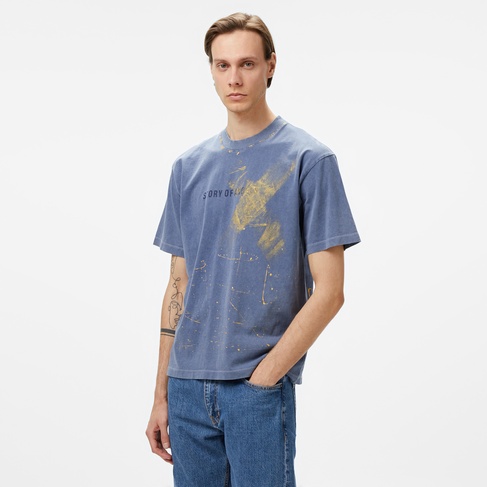  Story Of Angels Soa Romance Hand-Dye  Erkek Lacivert T-Shirt