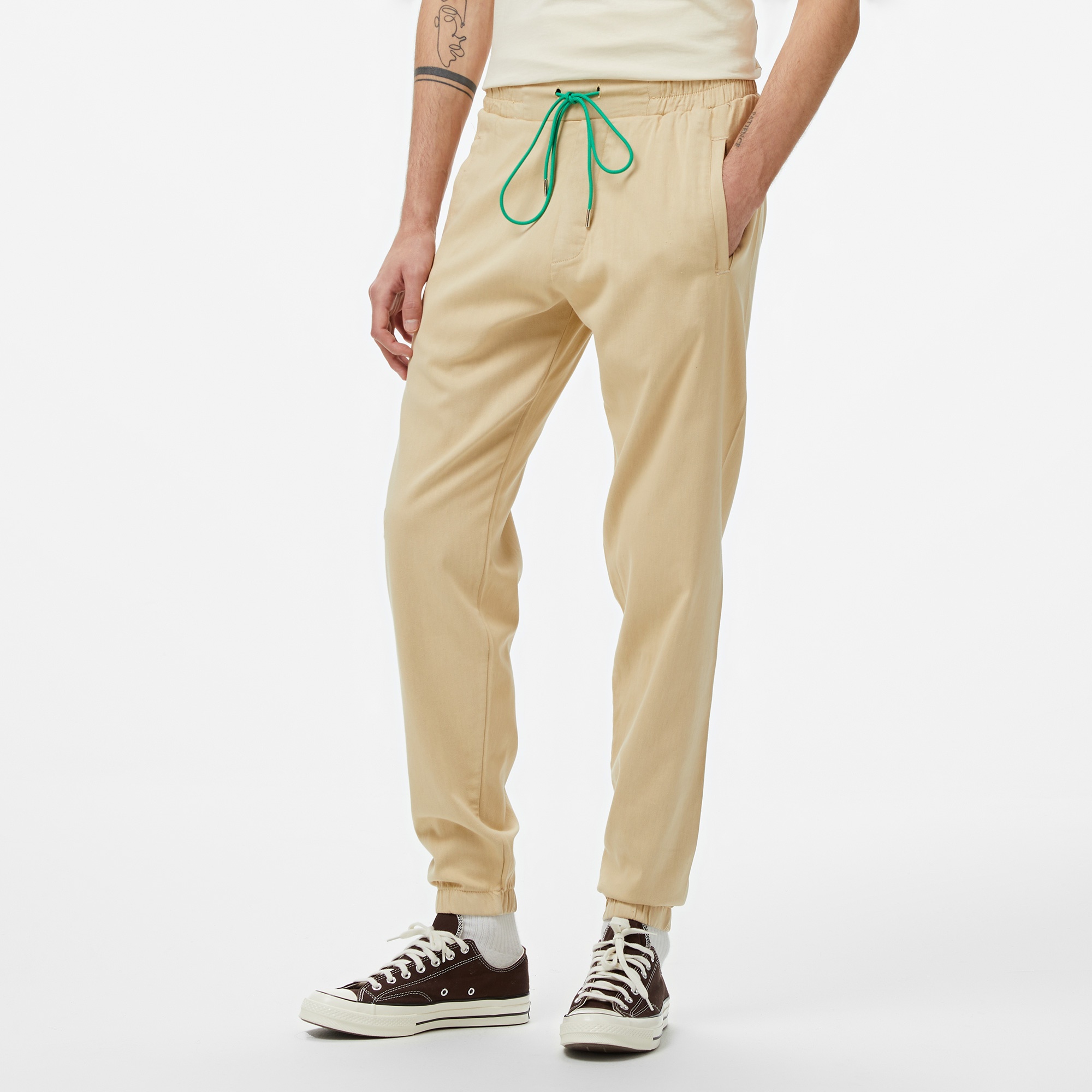 Story Of Angels Dream Logo Band Erkek Krem T-Shirt