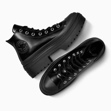  Converse Chuck Taylor All Star Lugged Heel Kadın Siyah Deri Platform Bot