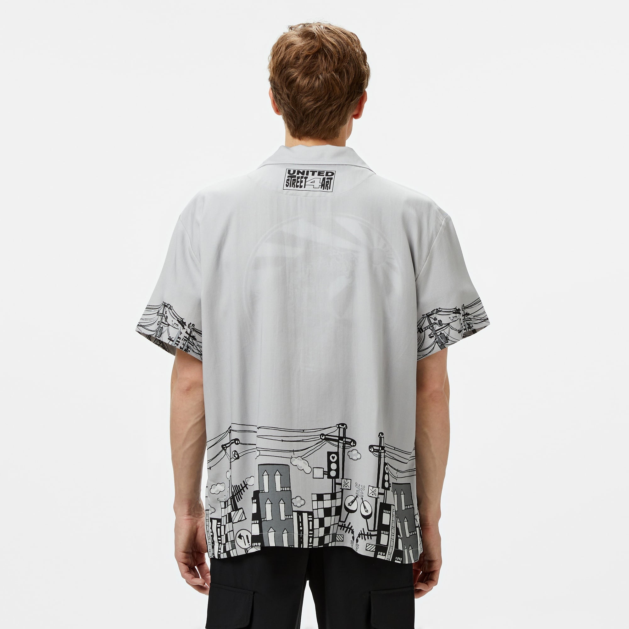 UNITED4 Erkek Gri Gömlek