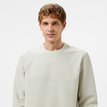  Under Armour Unstoppable Flc Grid Crew Erkek Beyaz Sweatshirt