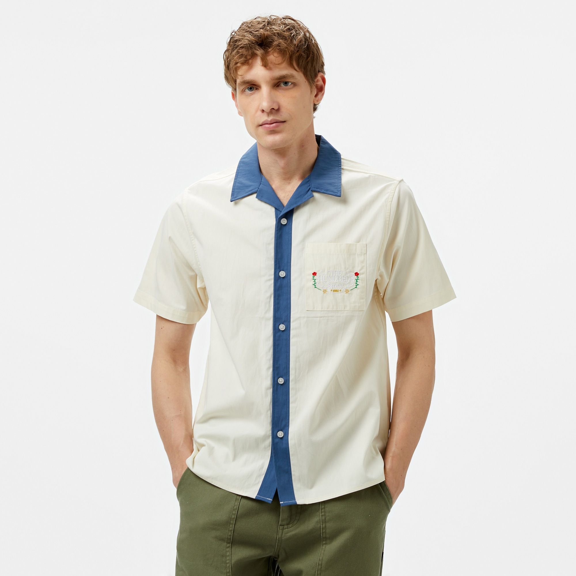 The Hundreds Giles SS Woven Erkek Beyaz Gömlek