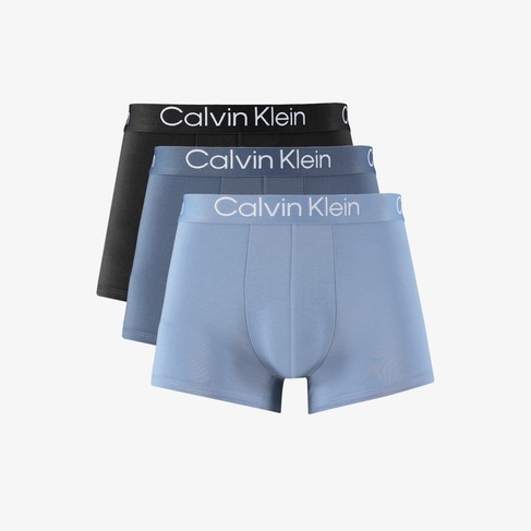  Calvin Klein Trunk 3'lü Erkek Mavi Boxer