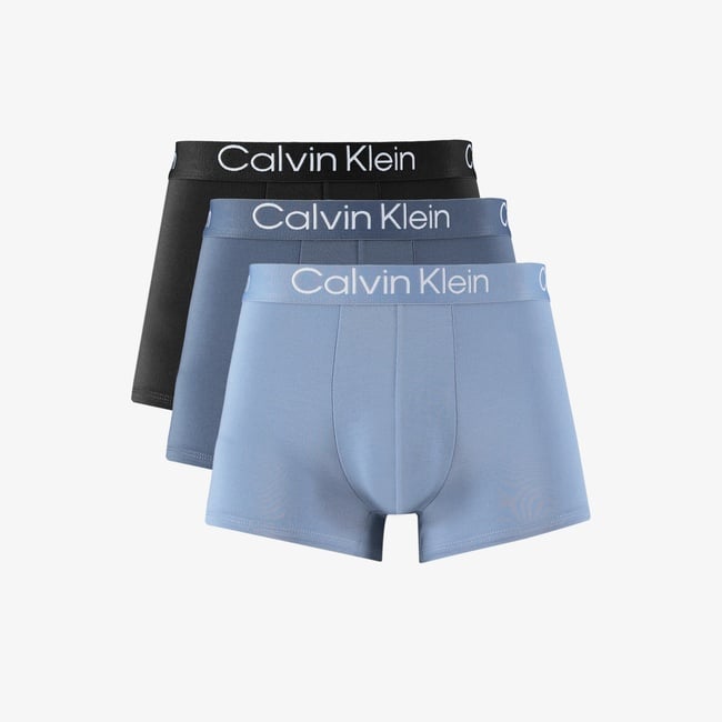  Calvin Klein Trunk 3'lü Erkek Mavi Boxer