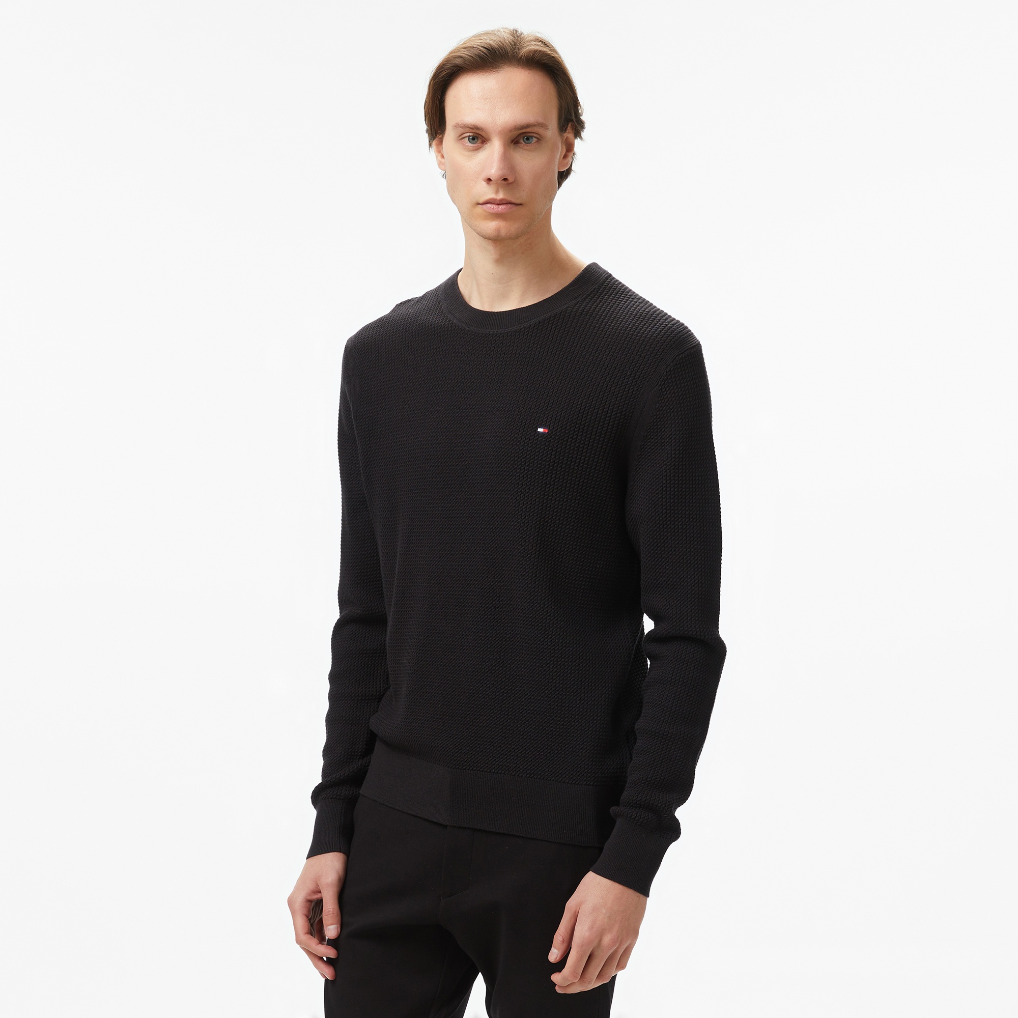 Tommy Hilfiger Erkek Siyah Triko