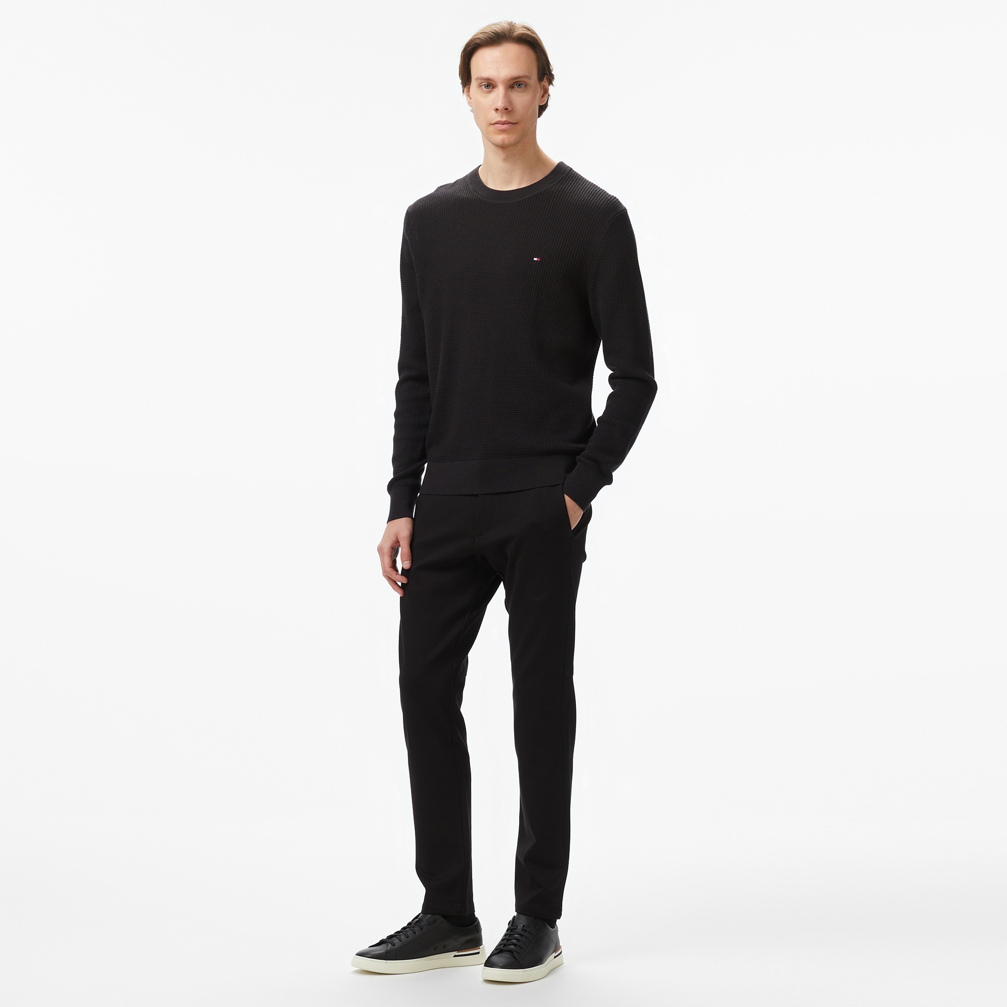 Tommy Hilfiger Erkek Siyah Triko