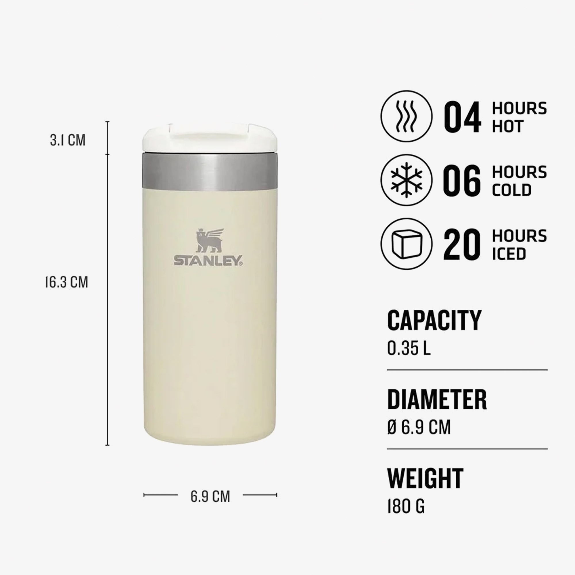 Stanley The Aerolight Transit Mug 0.35 L Krem Termos