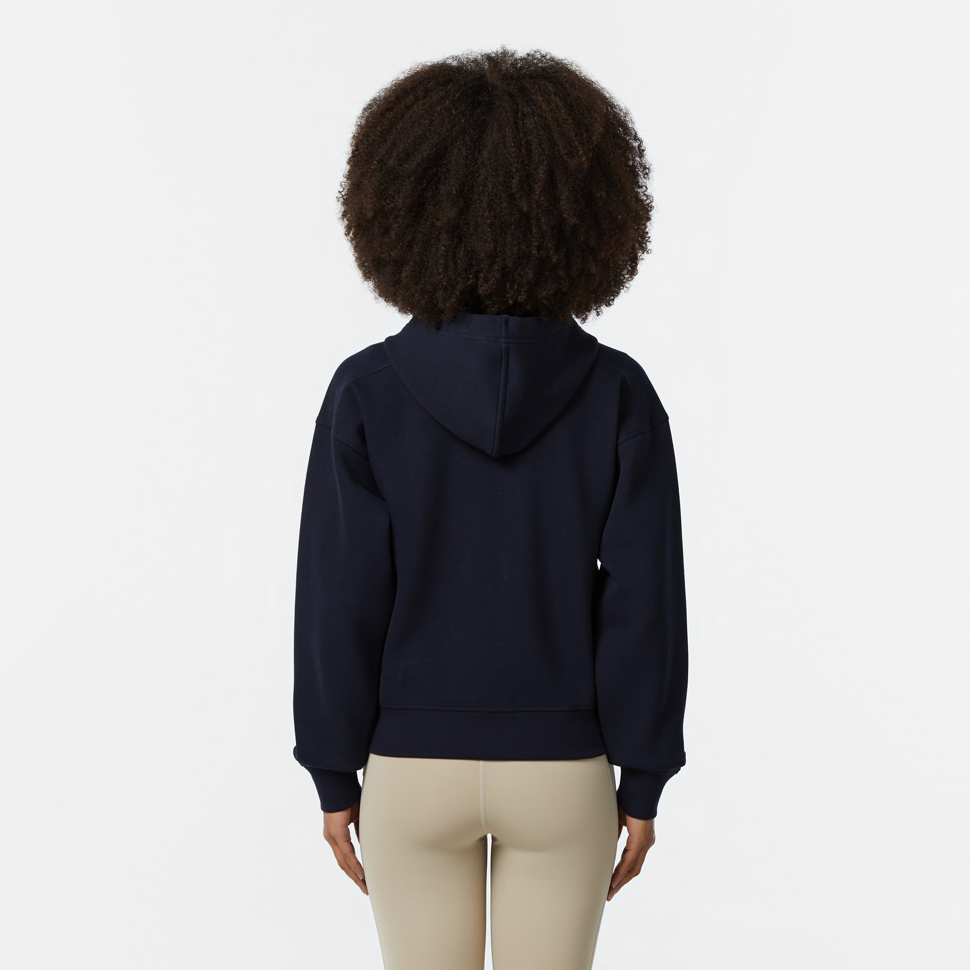 Kadın Regular Fit Kapüşonlu Lacivert Sweatshirt