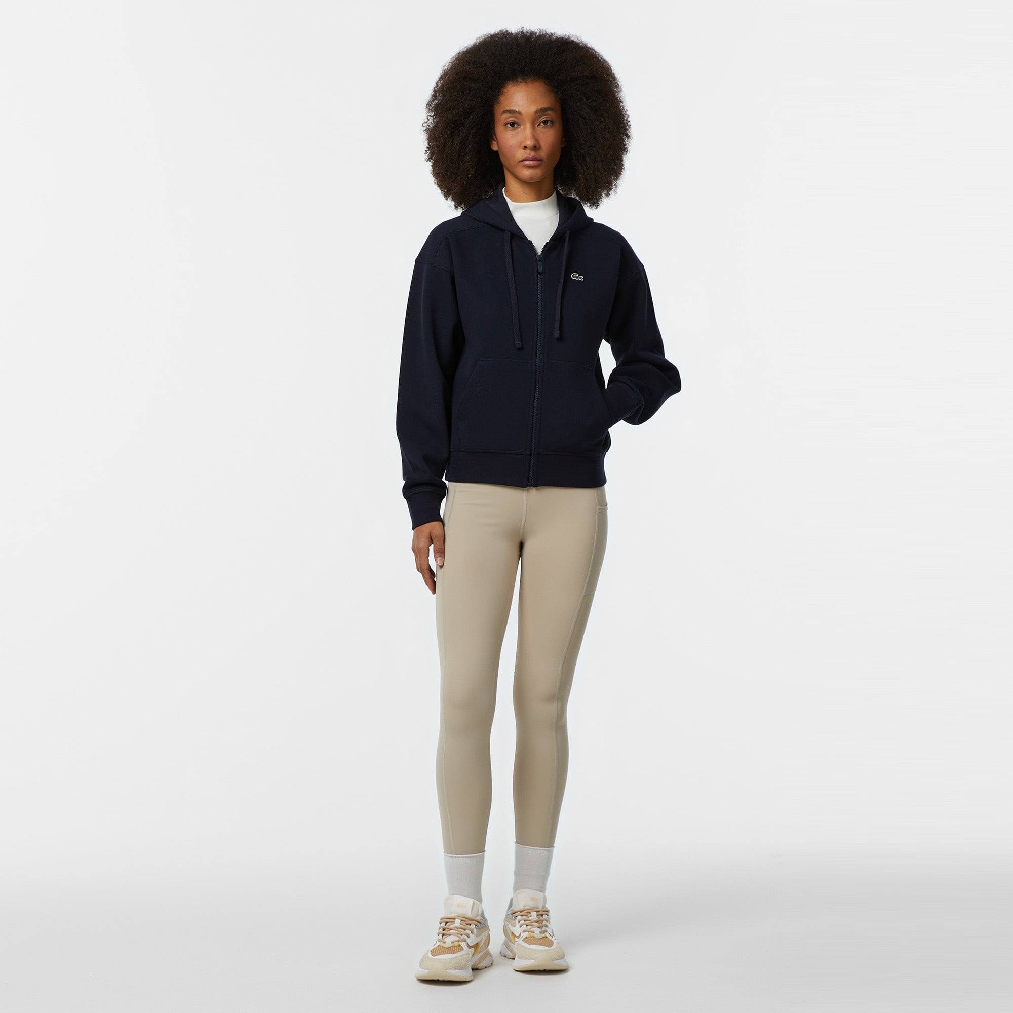 Kadın Regular Fit Kapüşonlu Lacivert Sweatshirt