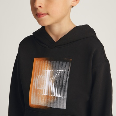  Calvin Klein Large Shifted Çocuk Siyah Sweatshirt