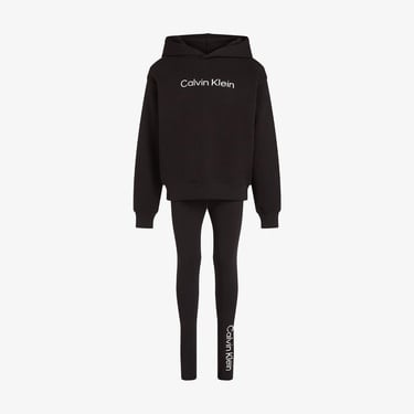  Calvin Klein Relax Legging Set Çocuk Siyah Eşofman Takımı