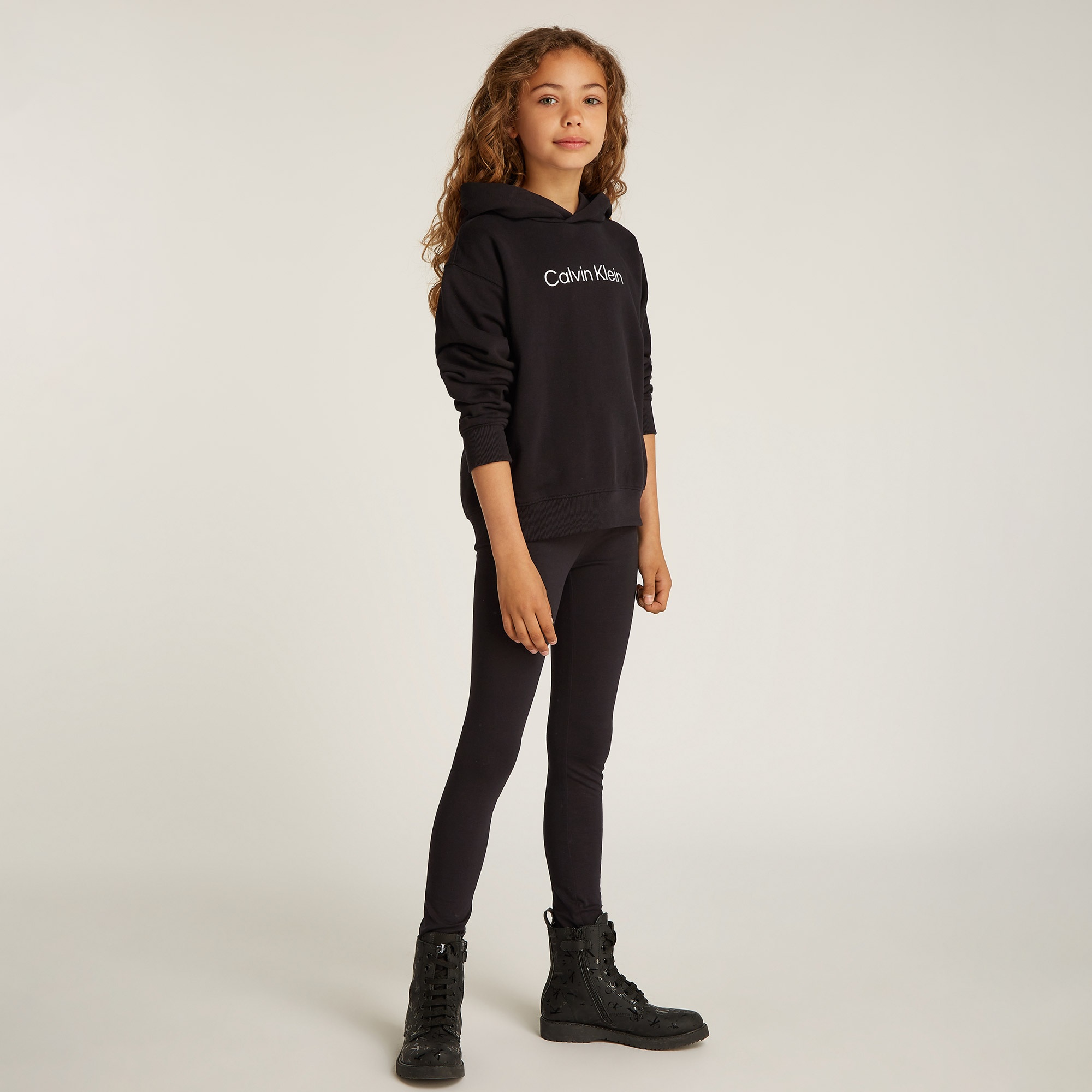 Calvin Klein Relax Legging Set Çocuk Siyah Eşofman Takımı