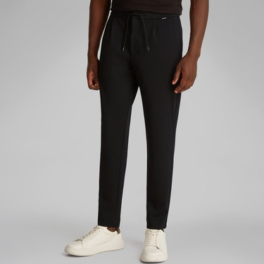  Calvin Klein Comfort Knit Tapered Pleat Erkek Siyah Pantolon