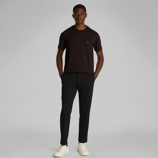  Calvin Klein Comfort Knit Tapered Pleat Erkek Siyah Pantolon