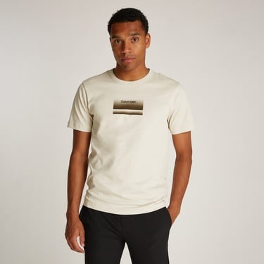  Calvin Klein Gradient Logo Erkek Gri T-Shirt