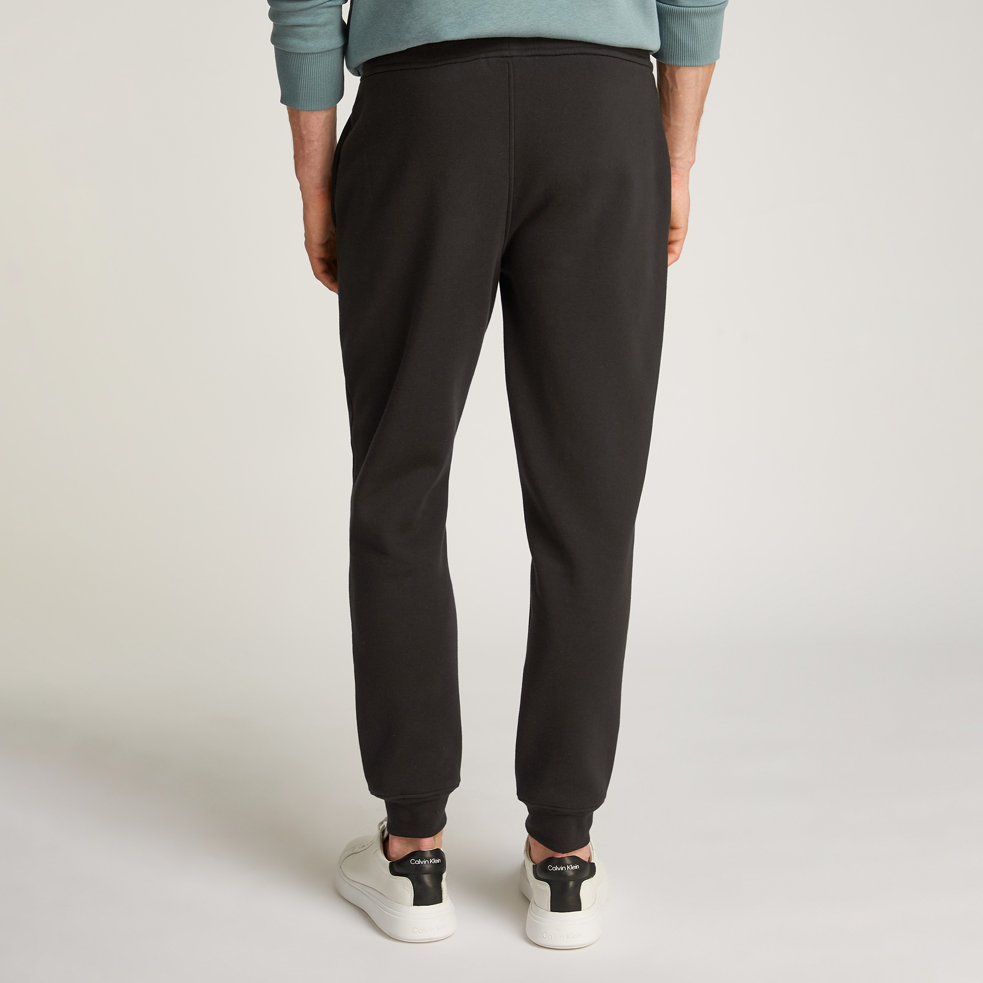 Calvin Klein Split Line Logo Jogger Erkek Siyah Eşofman Altı