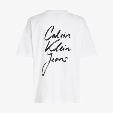 Calvin Klein Script İnstitutional Bf Kadın Beyaz T-Shirt