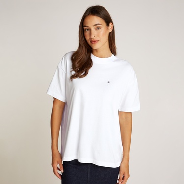  Calvin Klein Script İnstitutional Bf Kadın Beyaz T-Shirt