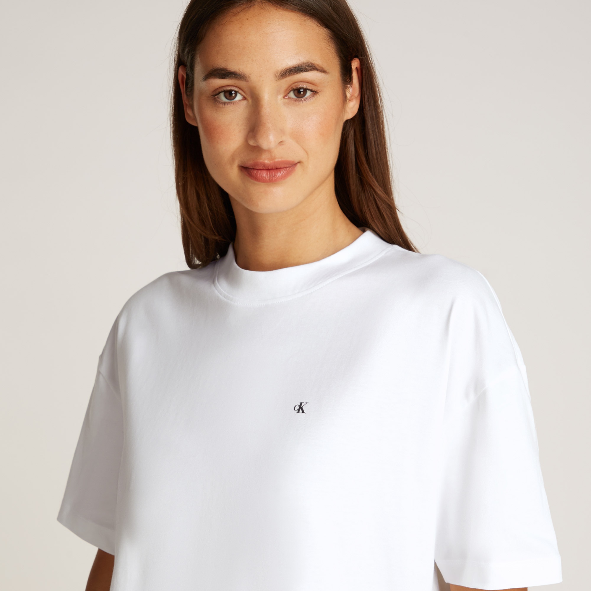 Calvin Klein Script İnstitutional Bf Kadın Beyaz T-Shirt