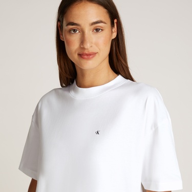  Calvin Klein Script İnstitutional Bf Kadın Beyaz T-Shirt