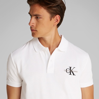  Calvin Klein Monologo Erkek Beyaz Polo