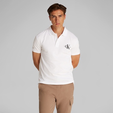  Calvin Klein Monologo Erkek Beyaz Polo