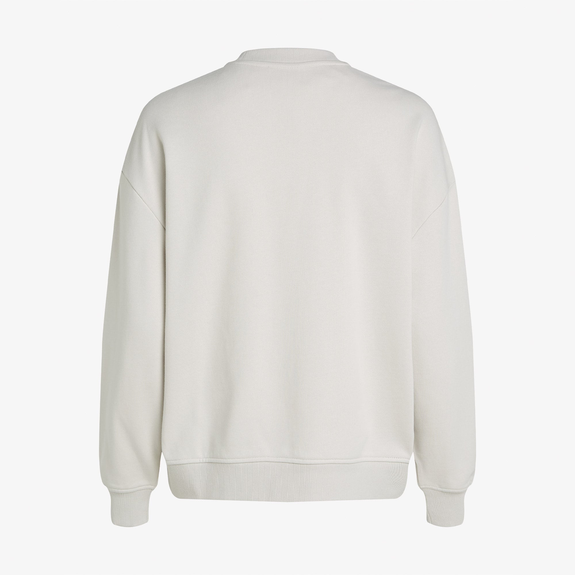 Calvin Klein Glossy Monologo Regular Crewne Kadın Bej Sweatshirt