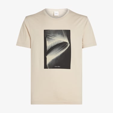  Calvin Klein Faded Light Graphic Erkek Bej T-Shirt
