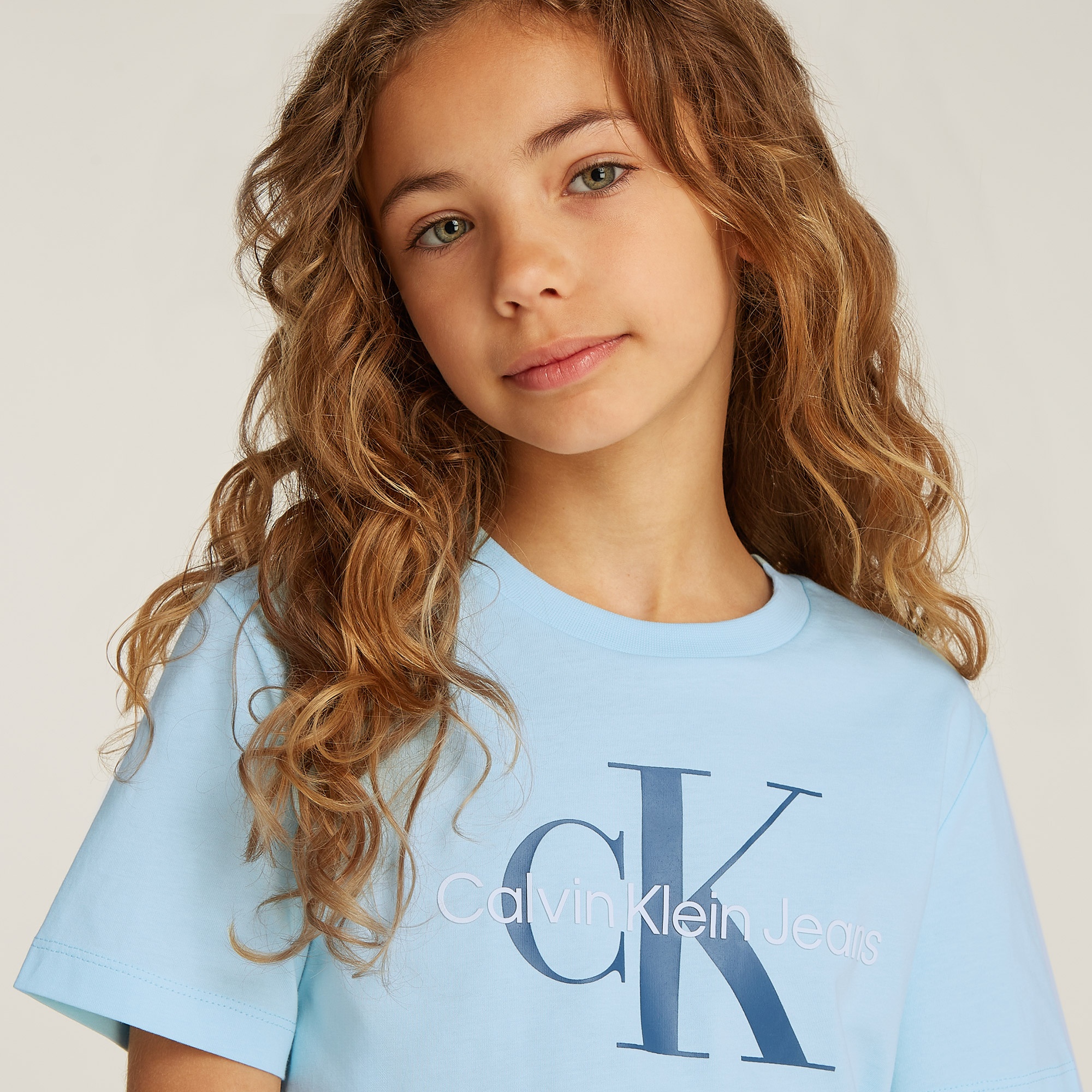 Calvin Klein Monogram Çocuk Mavi T-Shirt