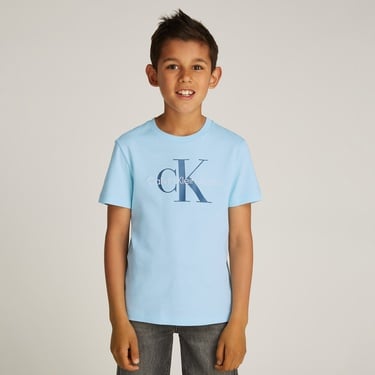  Calvin Klein Monogram Çocuk Mavi T-Shirt