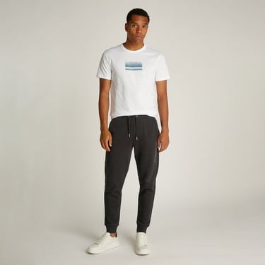  Calvin Klein Structured Embroidery Sweats Erkek Siyah Eşofman Altı