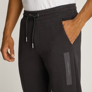  Calvin Klein Structured Embroidery Sweats Erkek Siyah Eşofman Altı