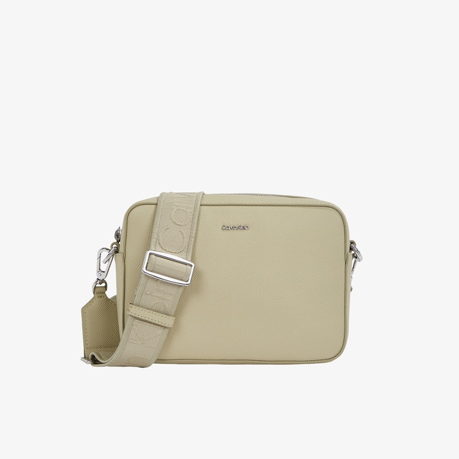  Calvin Klein Must Small Camera Caviar Kadın Yeşil El Çantası