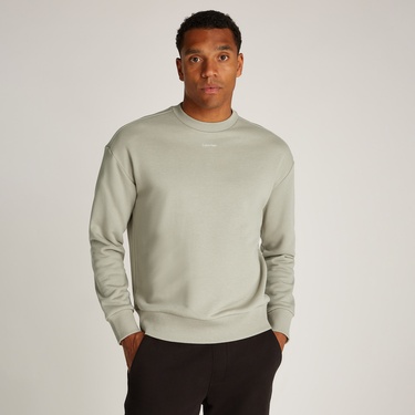  Calvin Klein Nano Logo Erkek Bej Sweatshirt
