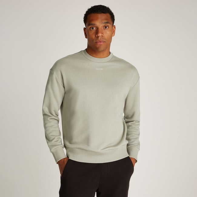  Calvin Klein Nano Logo Erkek Bej Sweatshirt